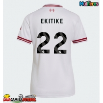 Camisa de Futebol Liverpool Hugo Ekitike #22 Equipamento Secundário Mulheres 2026-27 Manga Curta